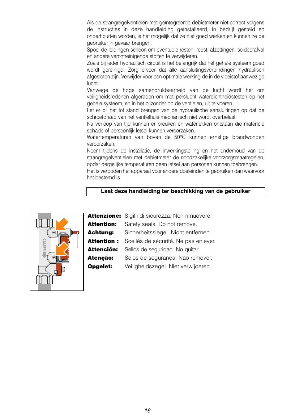 Caleffi 112 User Manual | Page 16 / 16