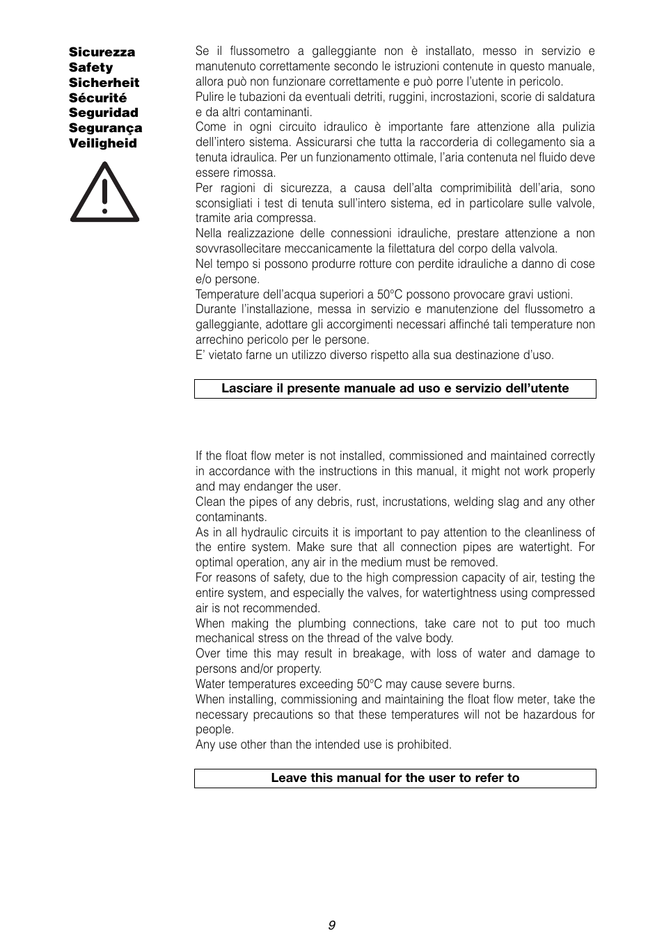 Caleffi 113 User Manual | Page 9 / 12