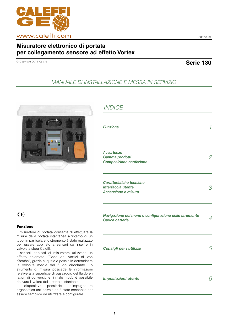 Caleffi 130 User Manual | 18 pages