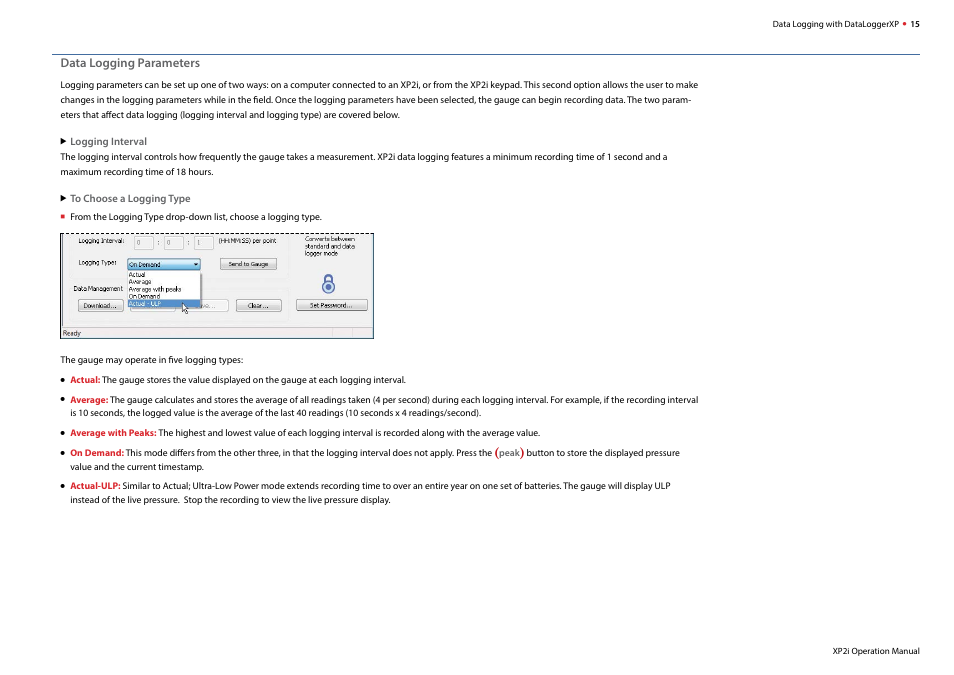 Crystal DataLoggerXP Digital Pressure Gauge Software User Manual | Page 17 / 43