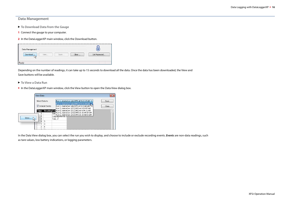 Crystal DataLoggerXP Digital Pressure Gauge Software User Manual | Page 18 / 43