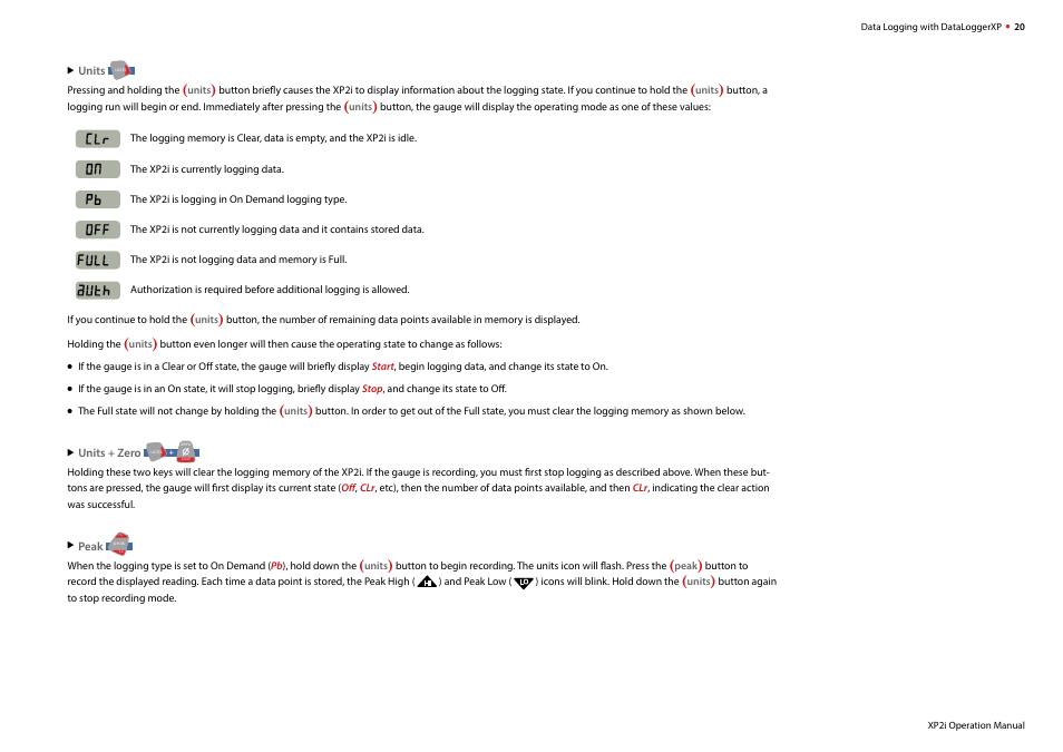 Crystal DataLoggerXP Digital Pressure Gauge Software User Manual | Page 22 / 43