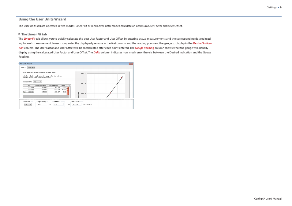 Crystal ConfigXP Digital Pressure Gauge Software User Manual | Page 9 / 15