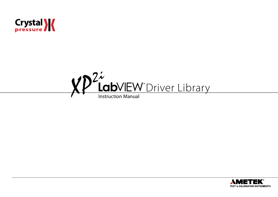 Crystal XP2i-DP Digital Differential Pressure Gauge User Manual | 11 pages