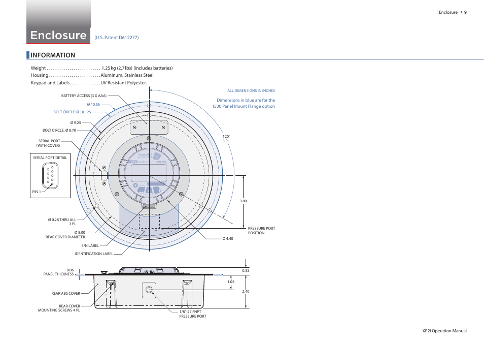 Enclosure | Crystal WT Series Panel Mount Digital Pressure Gauge User Manual | Page 11 / 21