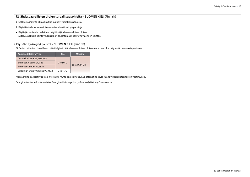 Crystal 30 Series Digital Pressure Calibrator User Manual | Page 18 / 22