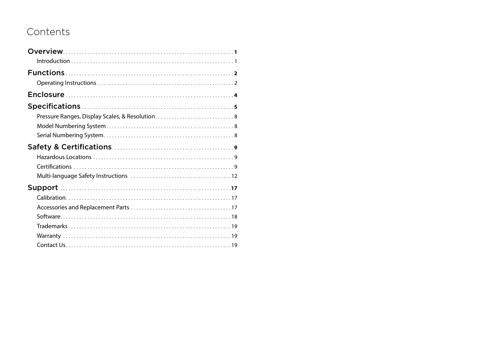 Crystal 30 Series Digital Pressure Calibrator User Manual | Page 2 / 22