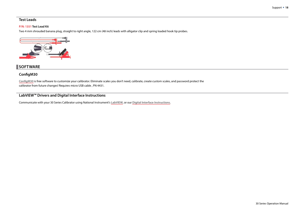 Software | Crystal 30 Series Digital Pressure Calibrator User Manual | Page 20 / 22