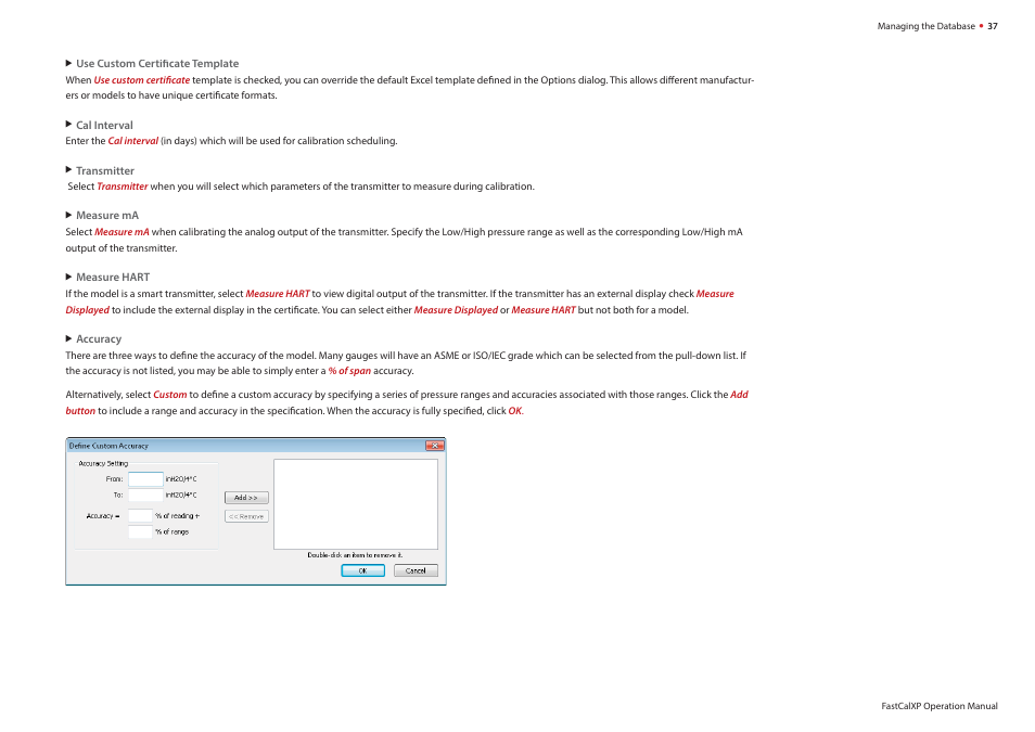 Crystal FastCalXP Calibration Software User Manual | Page 39 / 59