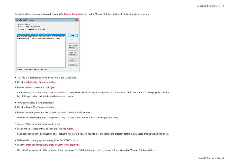 Crystal FastCalXP Calibration Software User Manual | Page 46 / 59