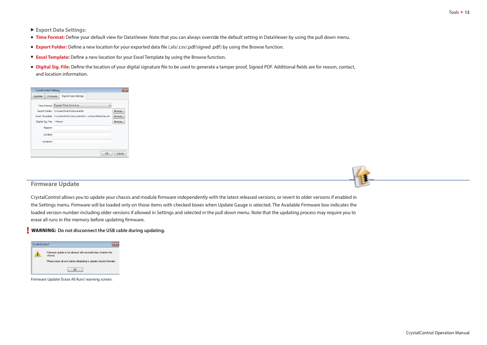 Firmware update | Crystal nVision Lab Reference User Manual | Page 15 / 18