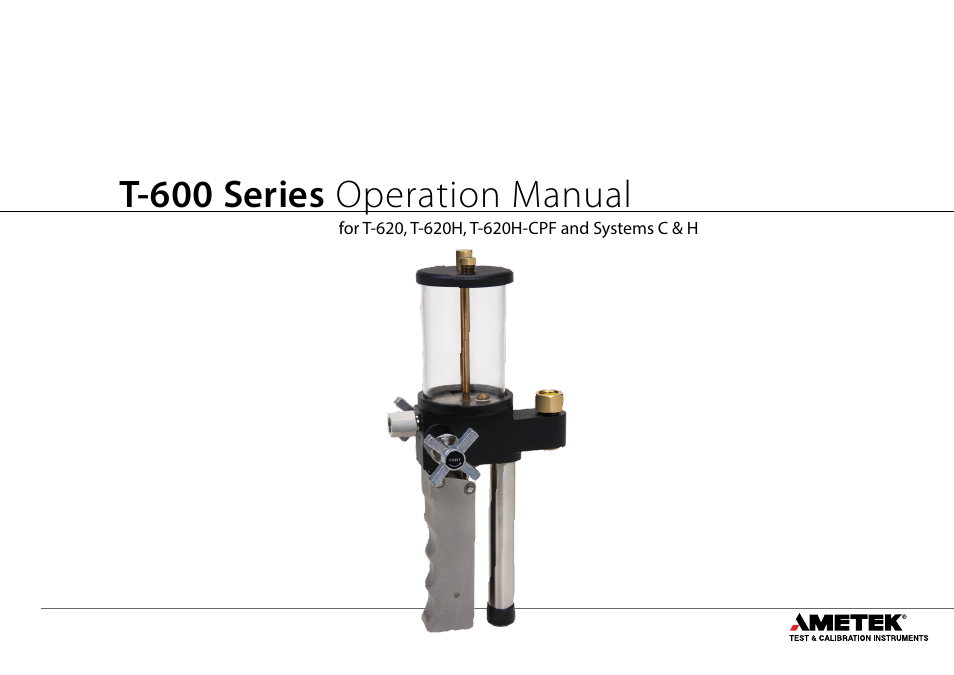 Crystal T-620H-CPF Hydraulic Hand Pump User Manual | 17 pages