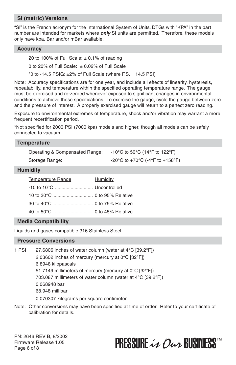 Pressure, Is our business | Crystal DTG User Manual | Page 6 / 8