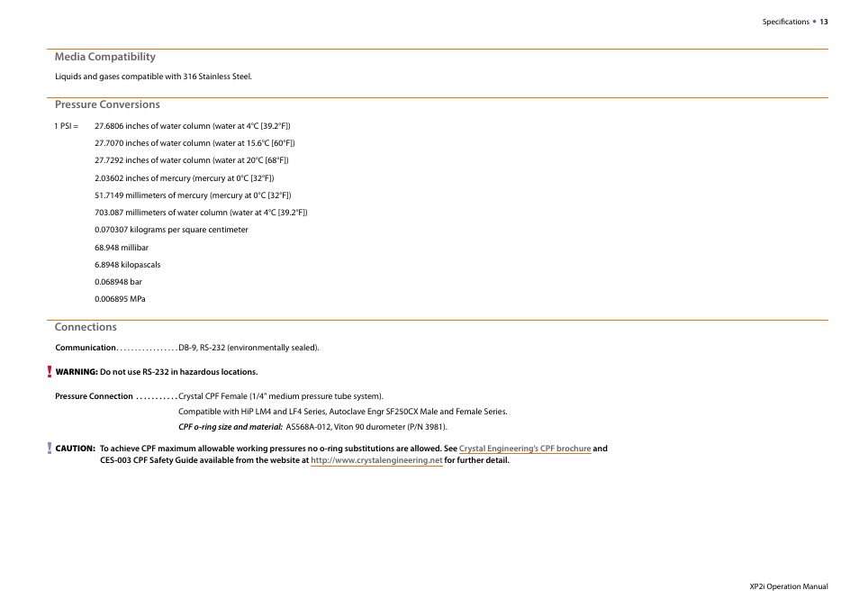 Crystal XP2i 2nd Generation User Manual | Page 15 / 30