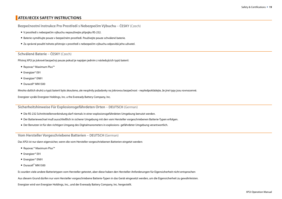 Atex/iecex safety instructions | Crystal XP2i 2nd Generation User Manual | Page 21 / 30