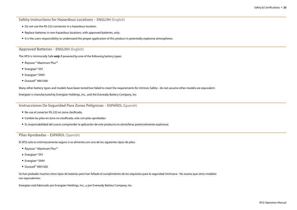 Crystal XP2i 2nd Generation User Manual | Page 22 / 30