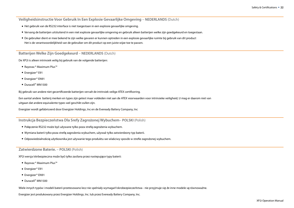 Crystal XP2i 2nd Generation User Manual | Page 24 / 30