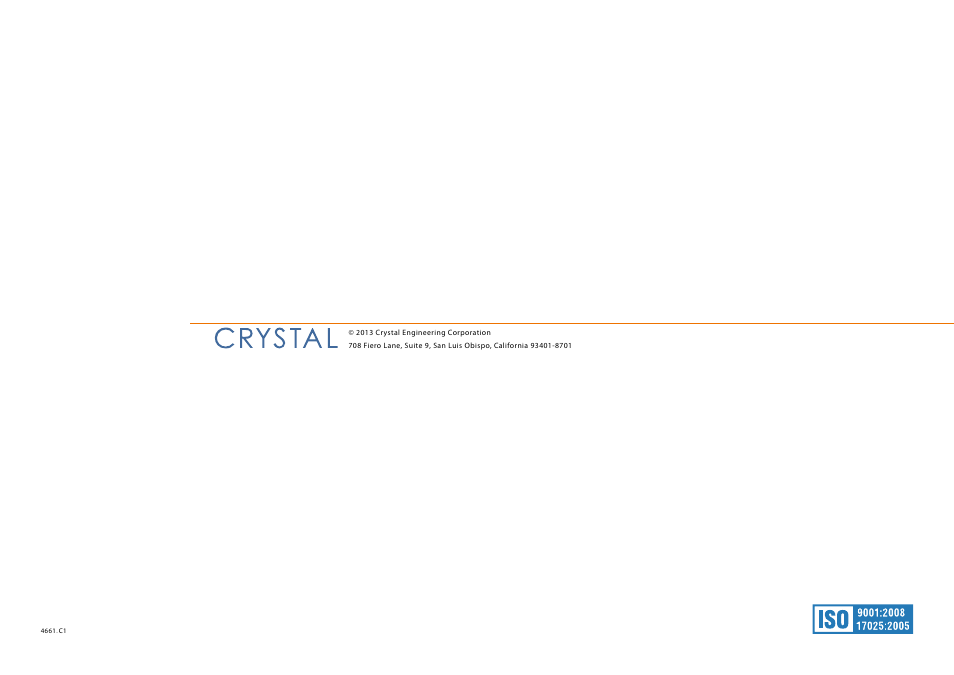 Crystal XP2i 2nd Generation User Manual | Page 30 / 30