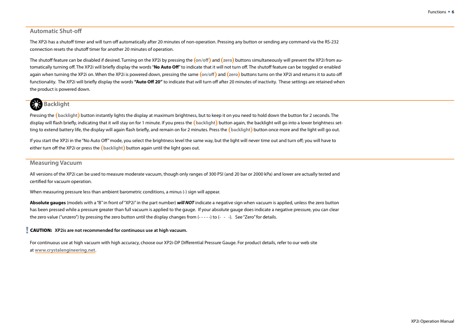 Crystal XP2i 2nd Generation User Manual | Page 8 / 30