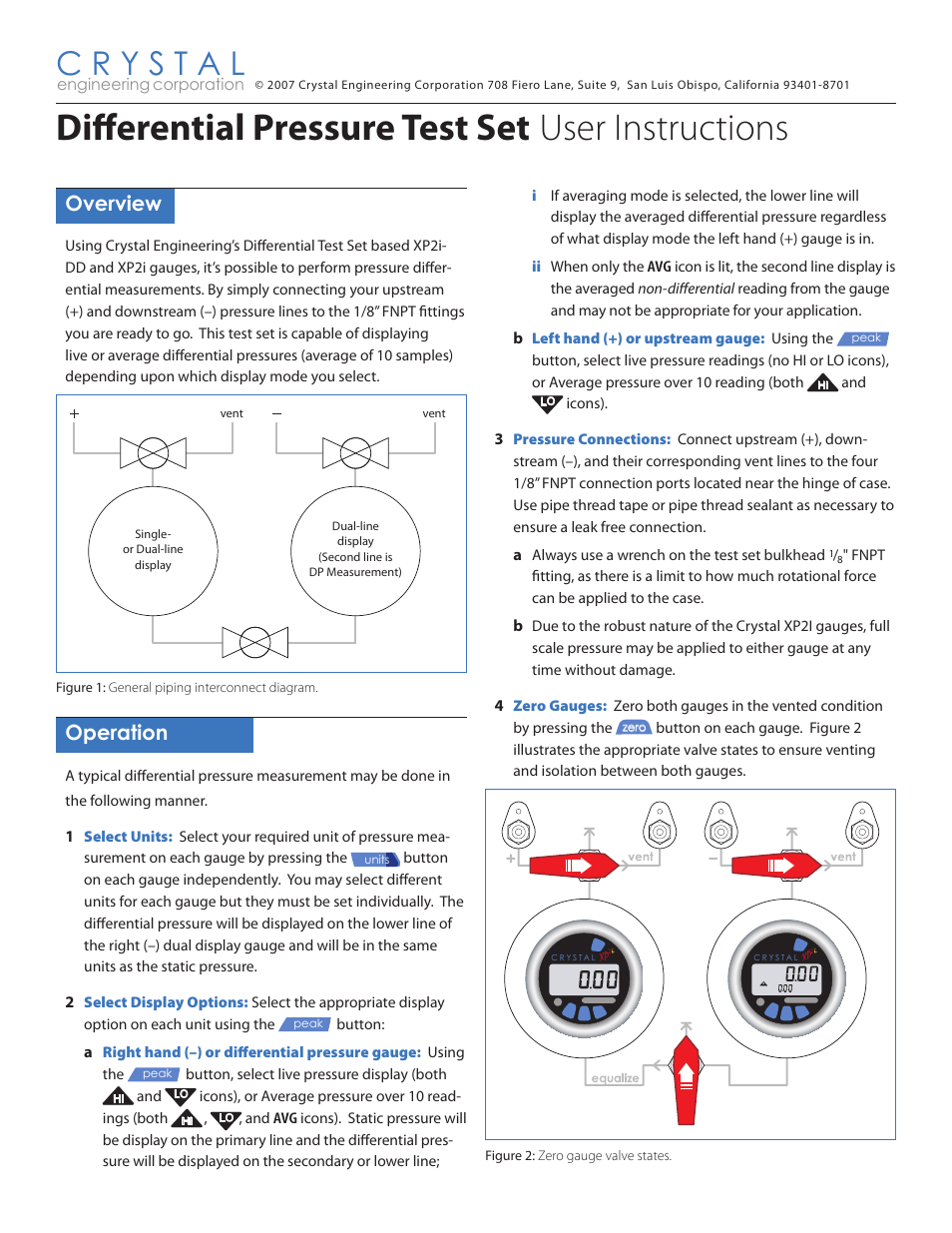 Crystal DiffXP User Manual | 2 pages