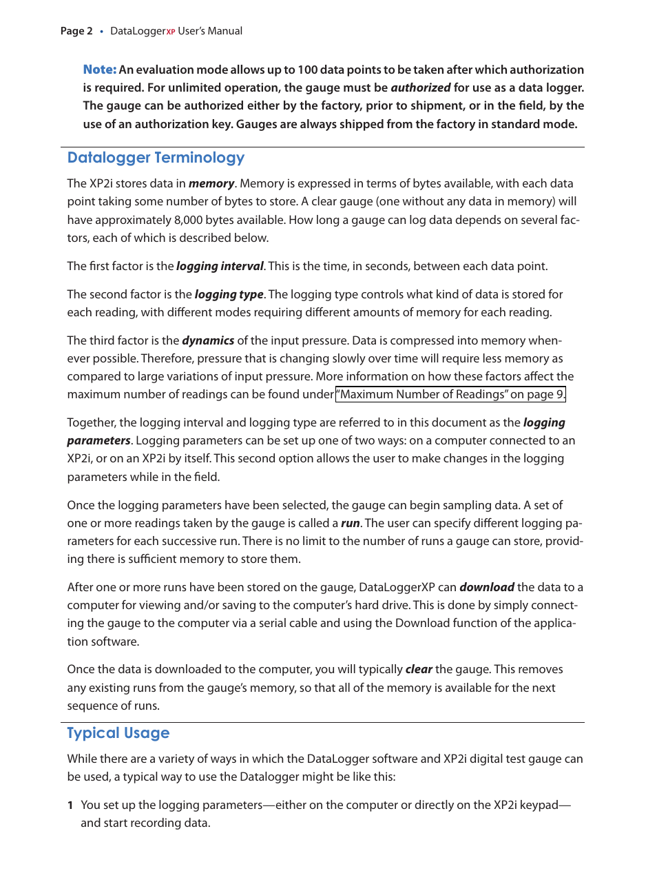 Datalogger terminology, Typical usage, Datalogger.terminology | Typical.usage | Crystal DataLoggerXP User Manual | Page 5 / 21
