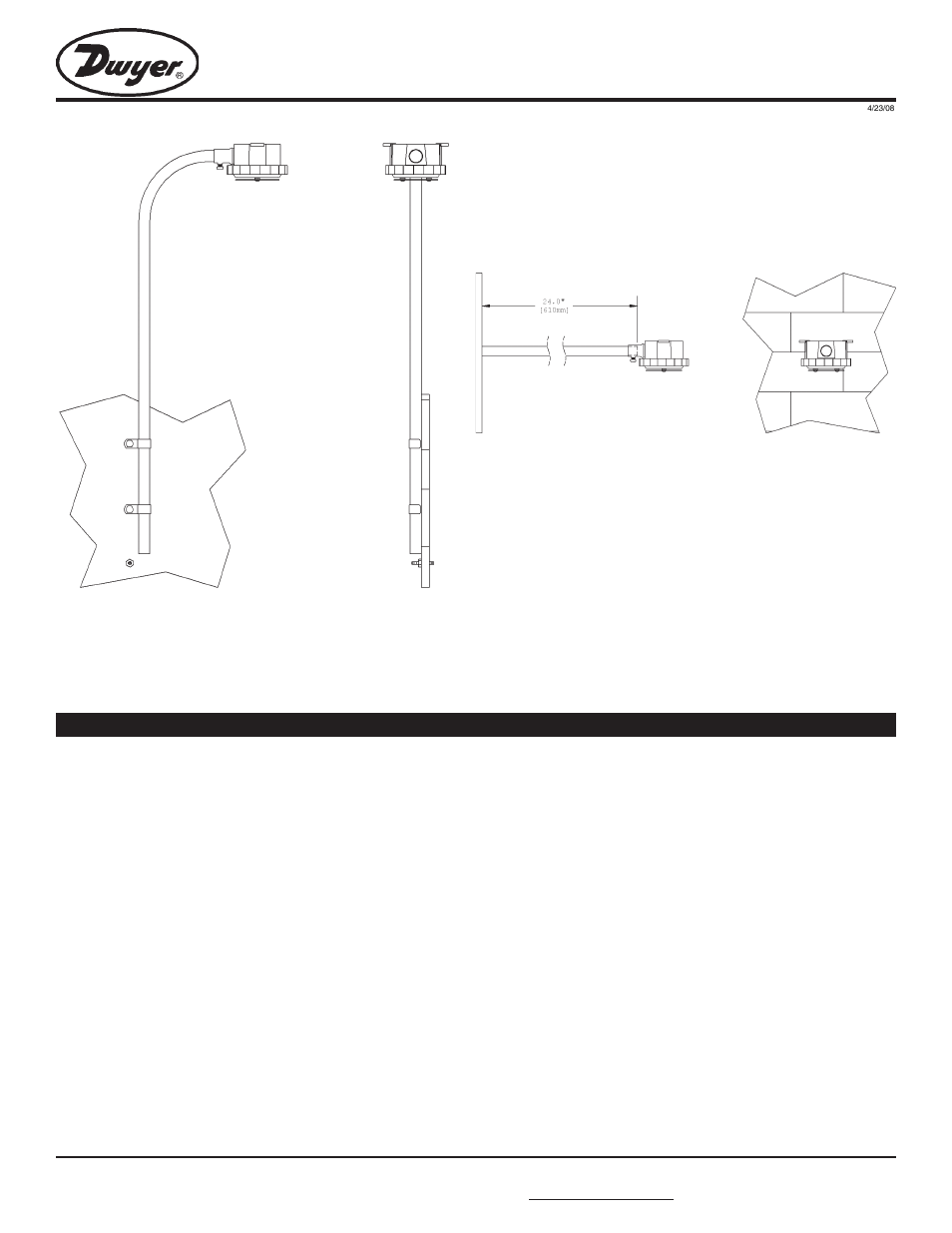 Outdoor air static pressure pickup port, Preferred mounting | Dwyer A-420 User Manual | Page 2 / 2