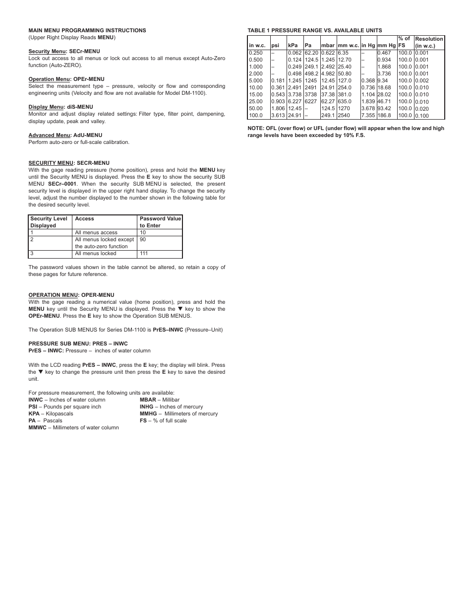 Dwyer DM-1100 User Manual | Page 4 / 6