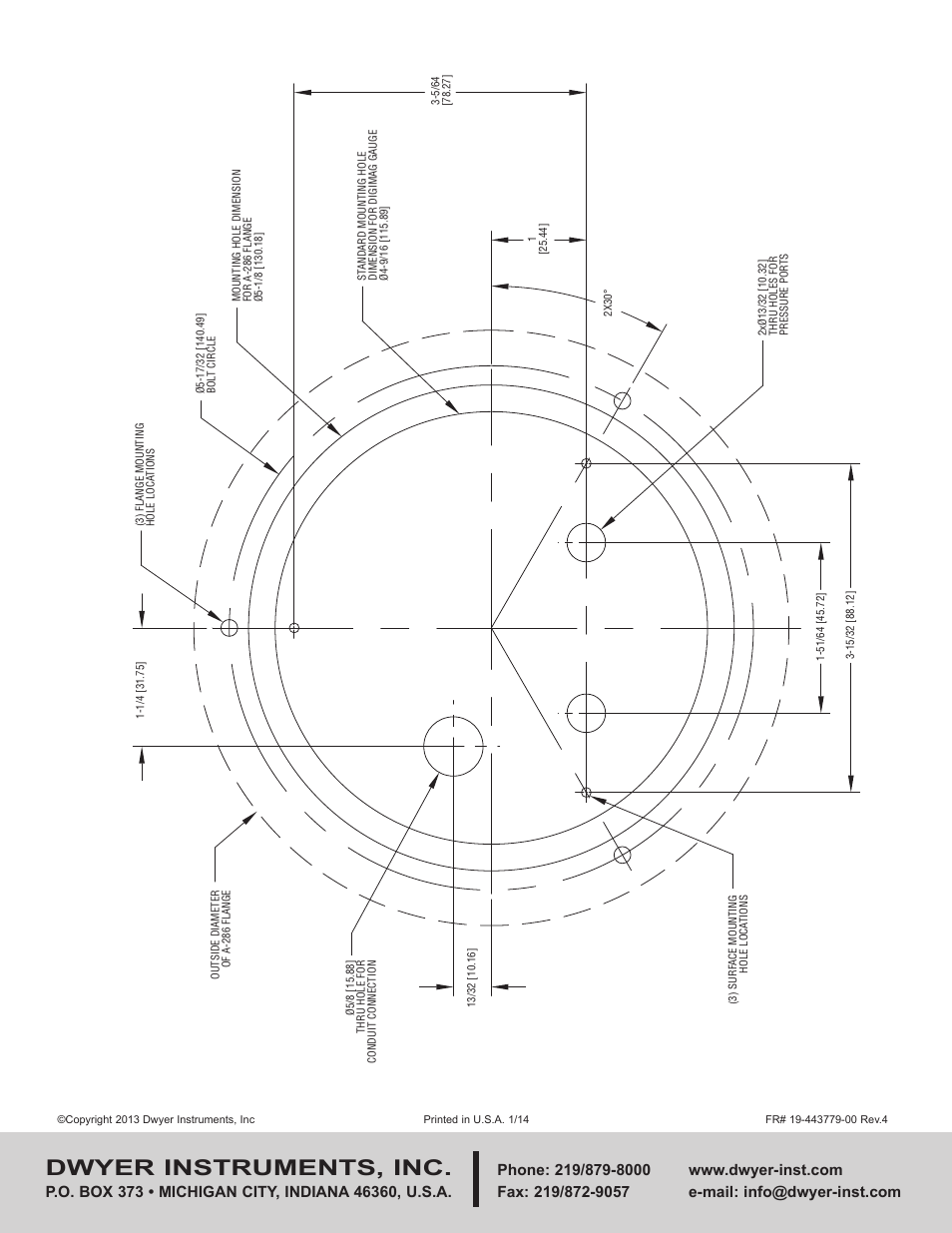 Dwyer instruments, inc | Dwyer DM-1100 User Manual | Page 6 / 6