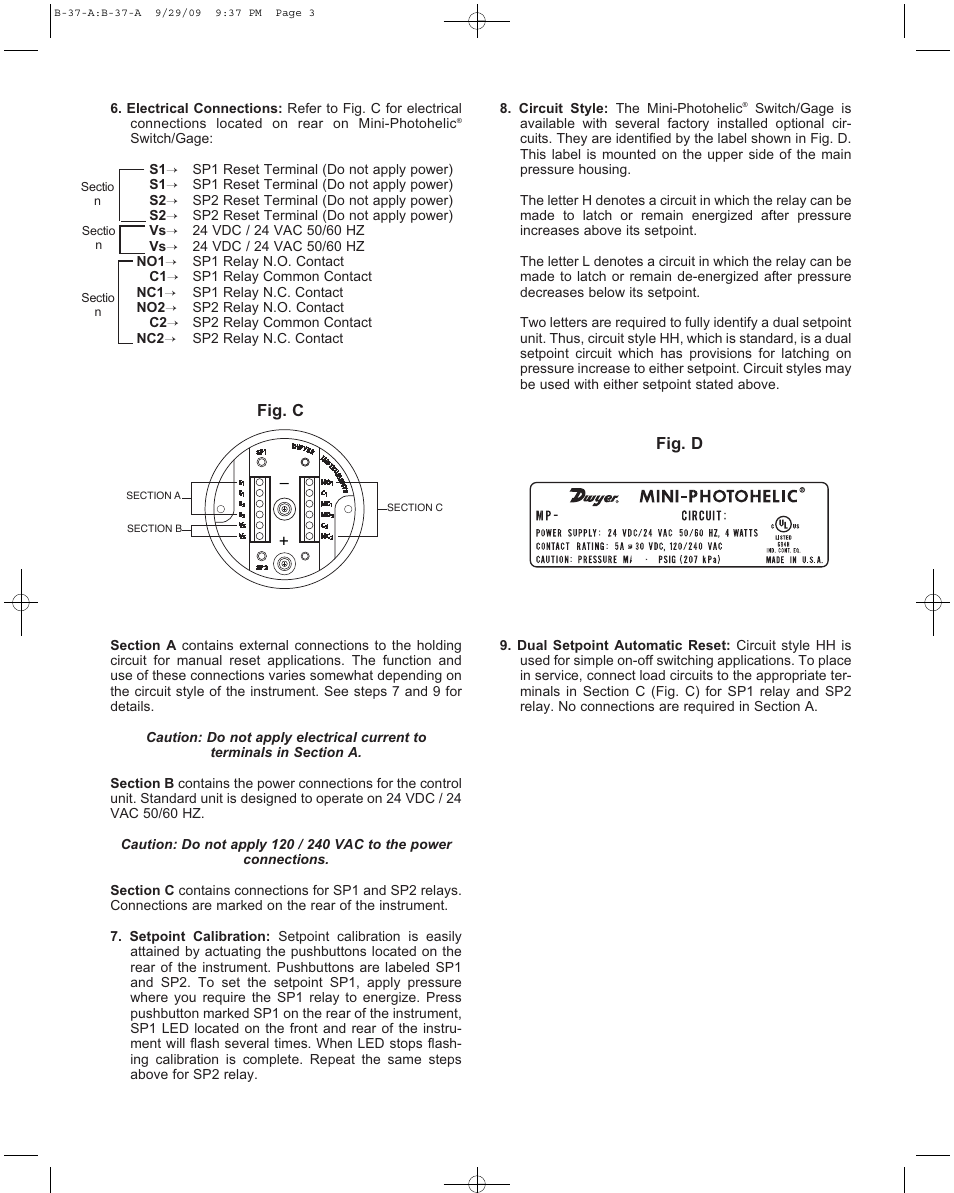 Dwyer MP User Manual | Page 3 / 4