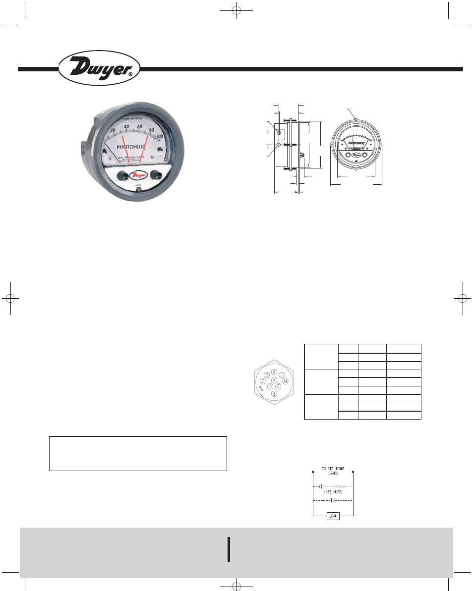 Dwyer 3000MR User Manual | 2 pages