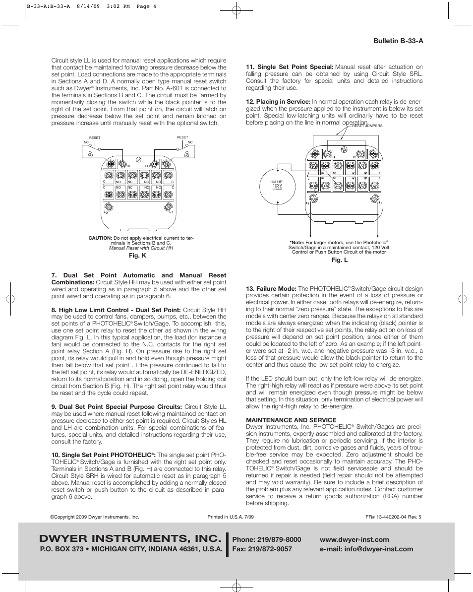 Dwyer instruments, inc | Dwyer A3000 User Manual | Page 4 / 4