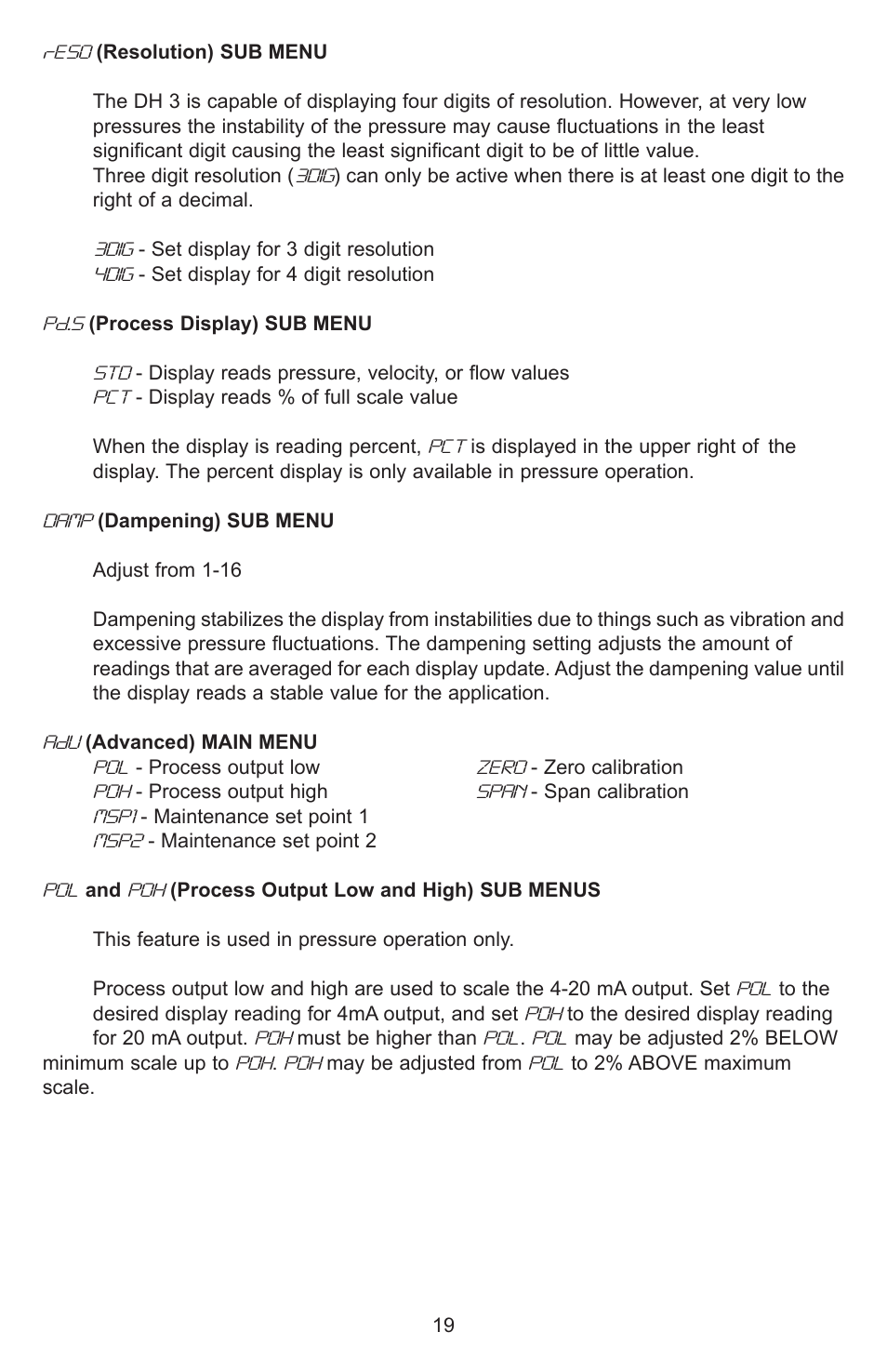 Dwyer DH3 User Manual | Page 19 / 20