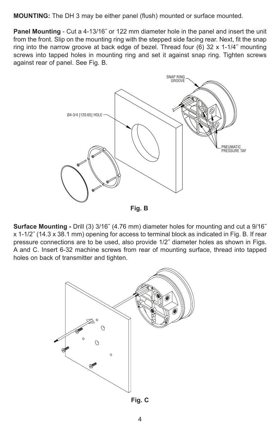 Dwyer DH3 User Manual | Page 4 / 20