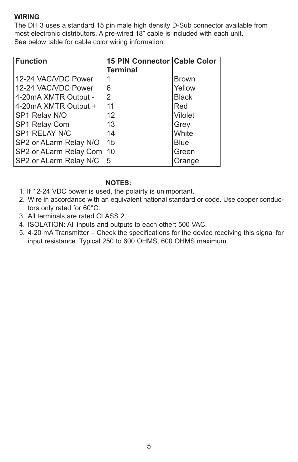 Dwyer DH3 User Manual | Page 5 / 20