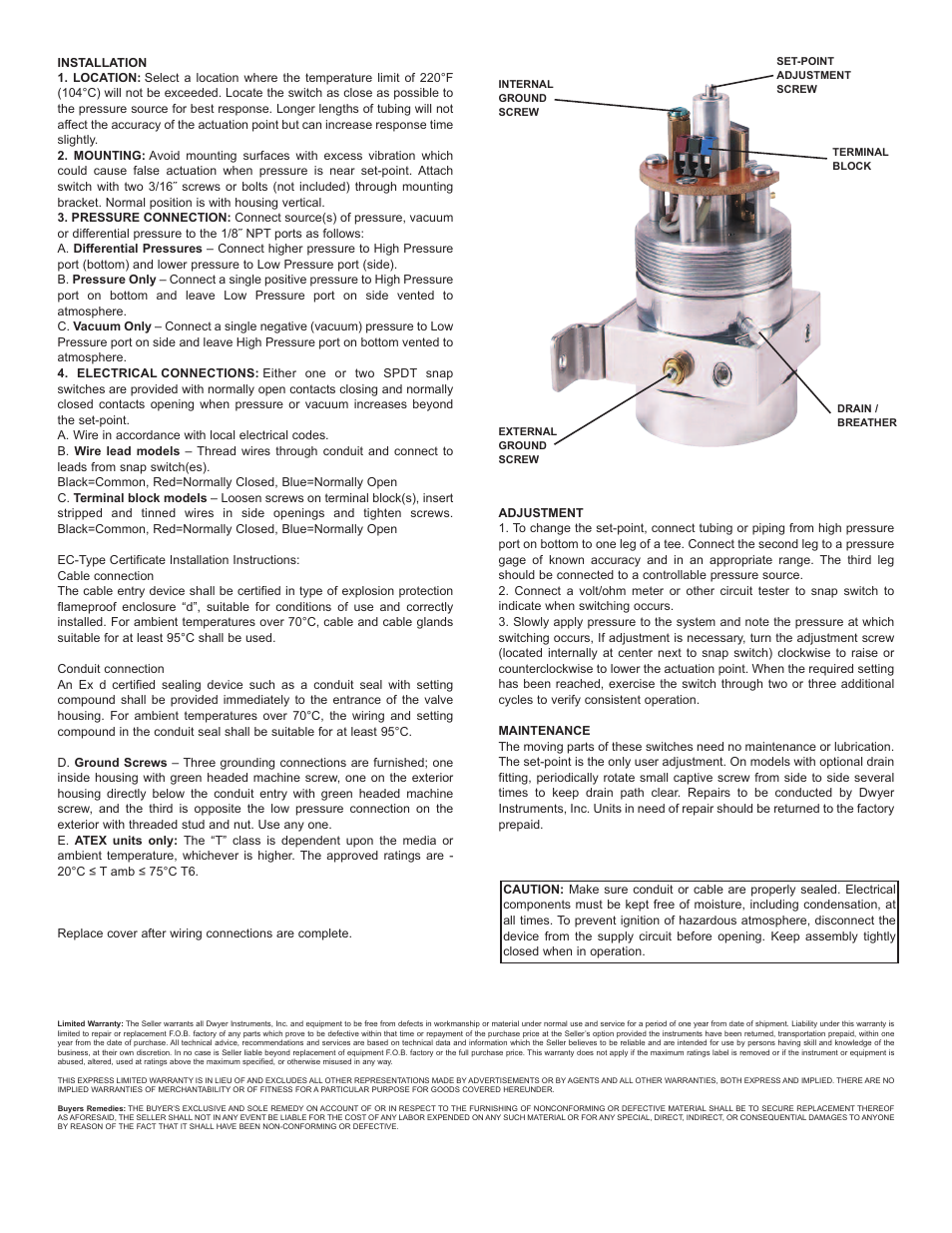 Dwyer H3 User Manual | Page 2 / 8
