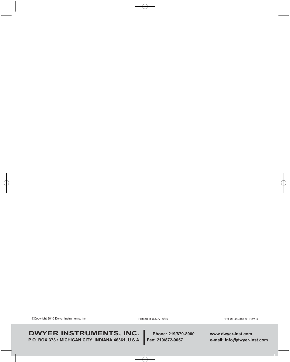 Dwyer instruments, inc | Dwyer 616W User Manual | Page 4 / 4