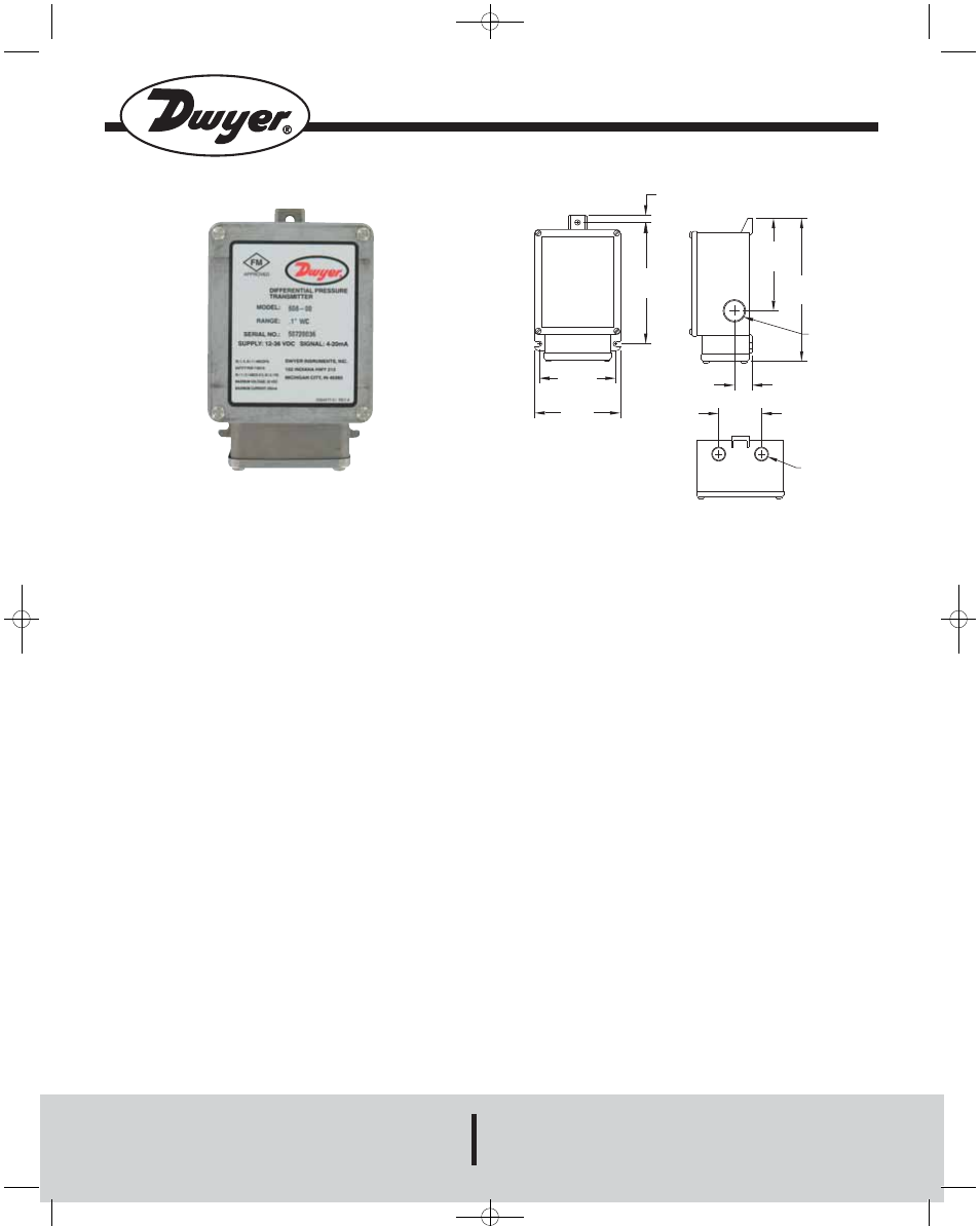 Dwyer 608 User Manual | 2 pages