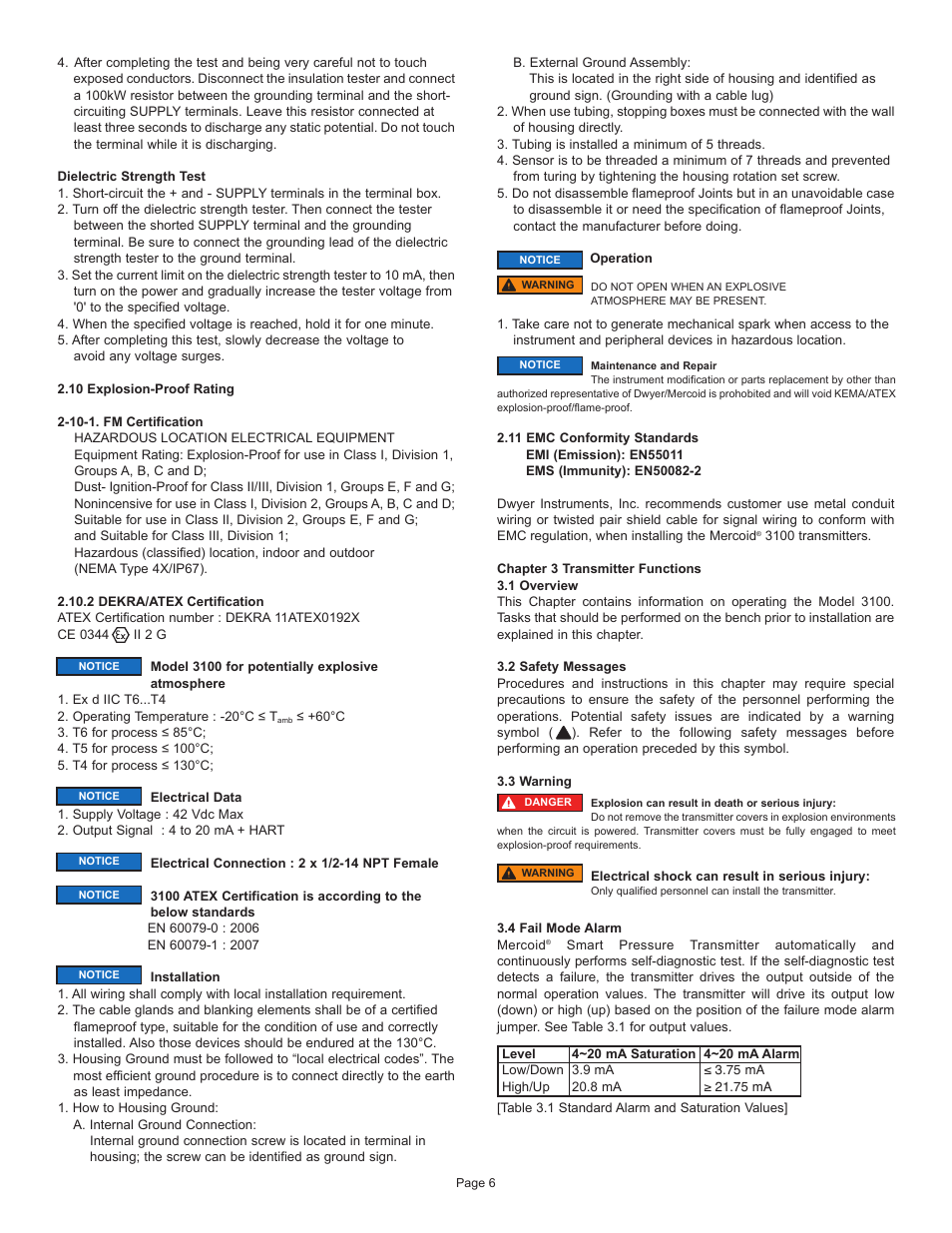 Dwyer 3100MP User Manual | Page 7 / 20