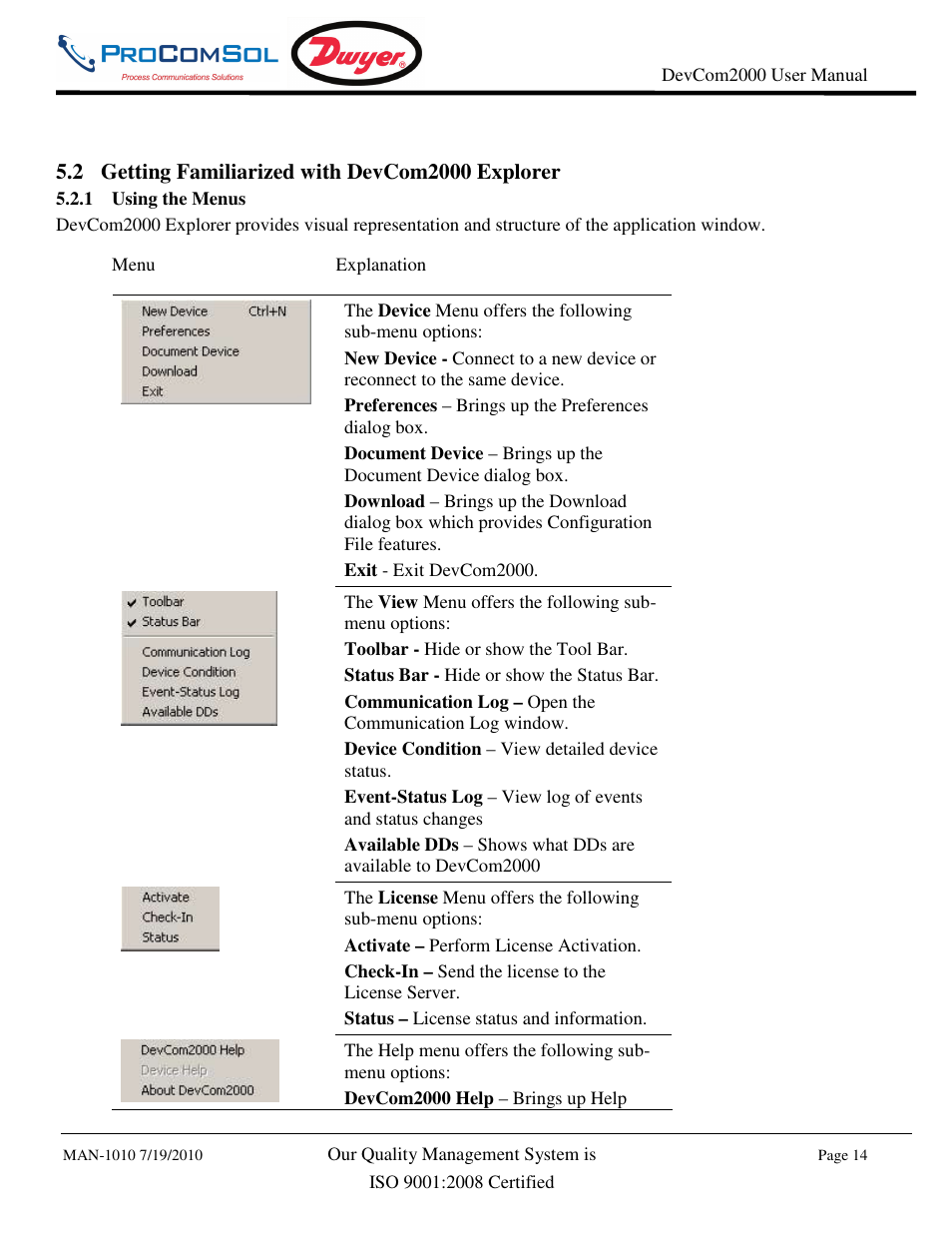 Dwyer DevCom2000 User Manual | Page 14 / 42