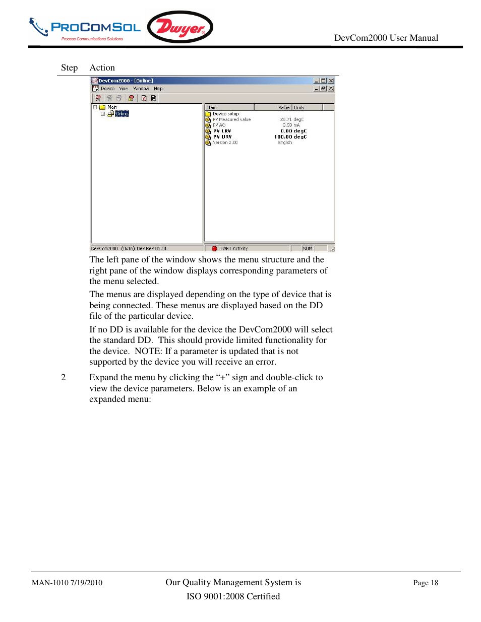 Dwyer DevCom2000 User Manual | Page 18 / 42