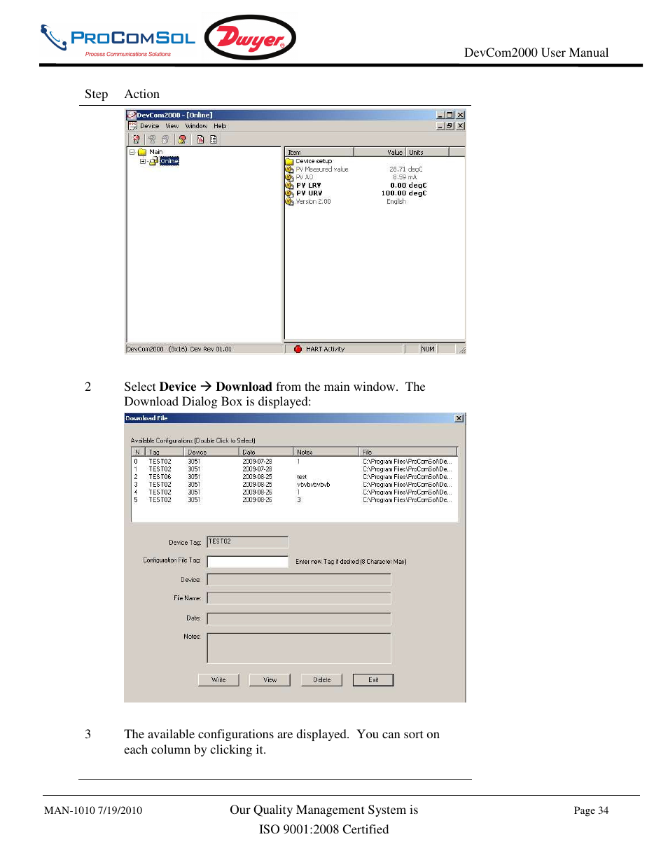 Dwyer DevCom2000 User Manual | Page 34 / 42