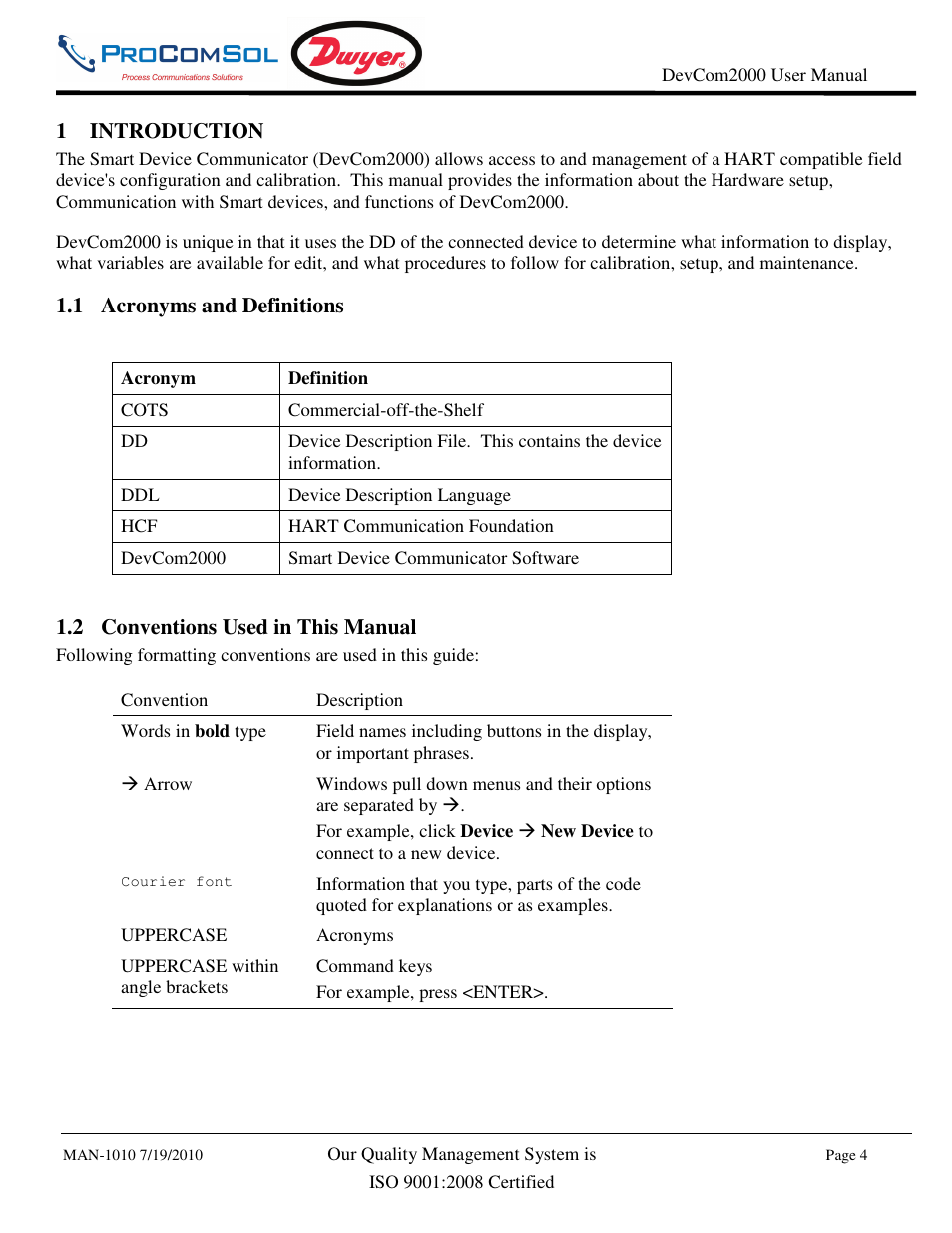 Dwyer DevCom2000 User Manual | Page 4 / 42