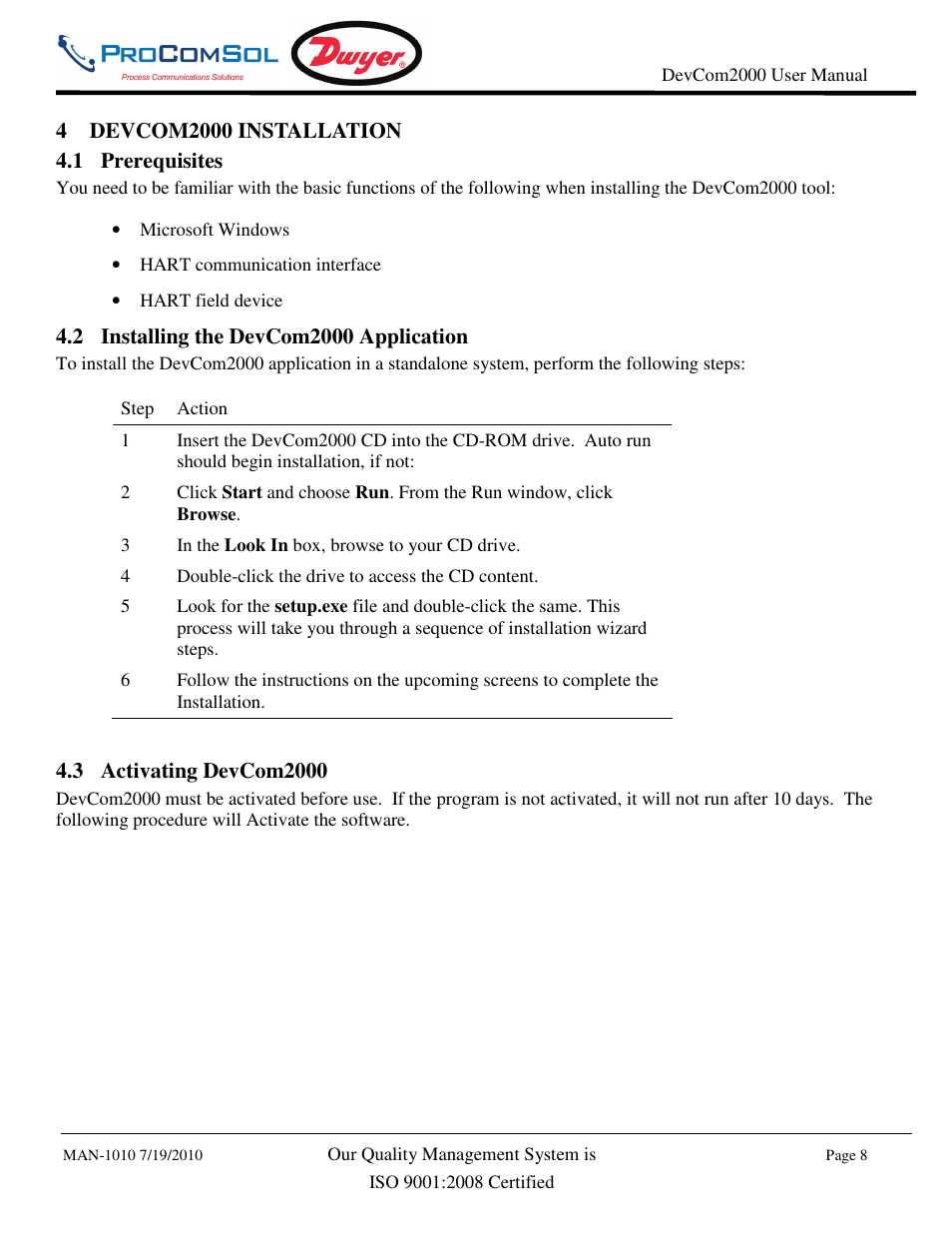 Dwyer DevCom2000 User Manual | Page 8 / 42