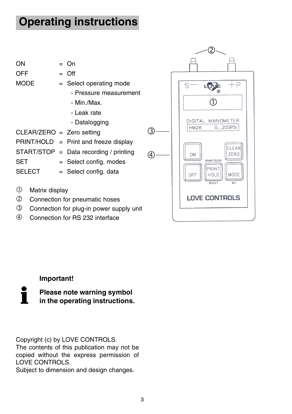 Operating instructions, Cd f e | Dwyer HM28 User Manual | Page 3 / 16