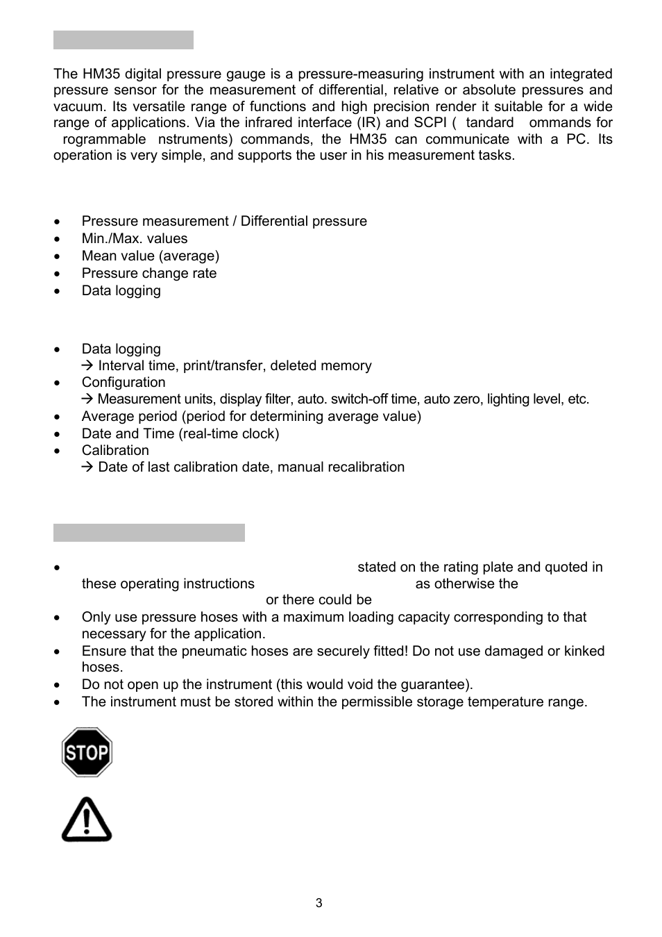 1 description, 2 safety, Information | Dwyer HM35 User Manual | Page 4 / 28