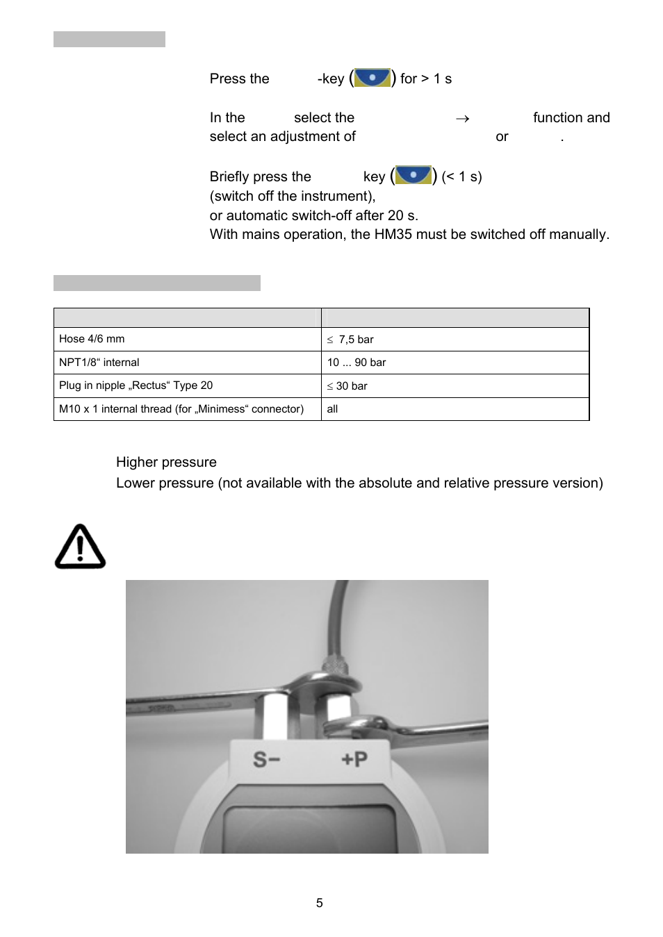 2 lighting, 3 pneumatic, Connection | Dwyer HM35 User Manual | Page 6 / 28