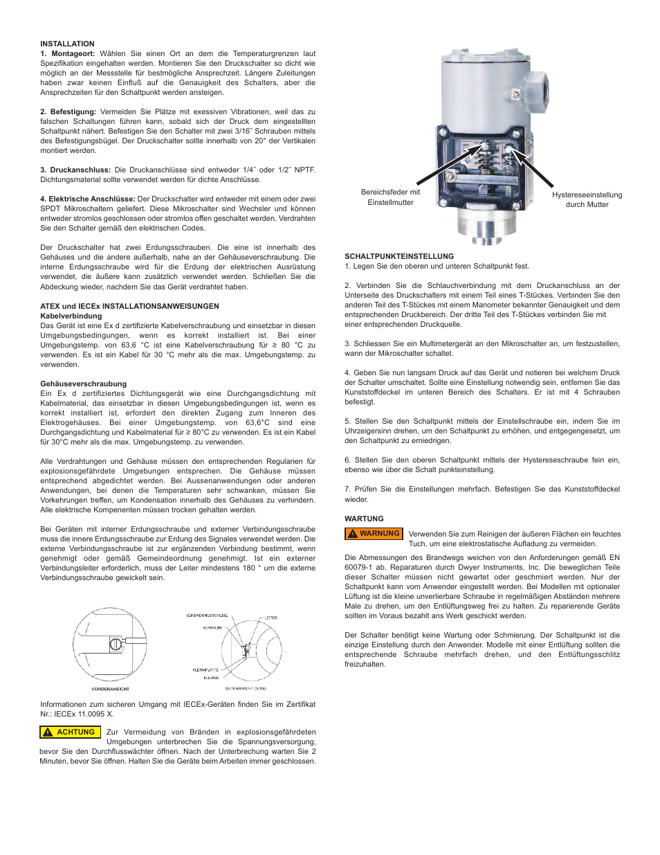 Dwyer SA1100 User Manual | Page 4 / 8