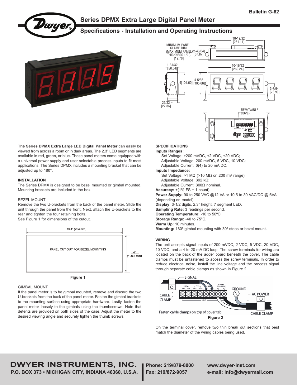 Dwyer DPMX User Manual | 2 pages