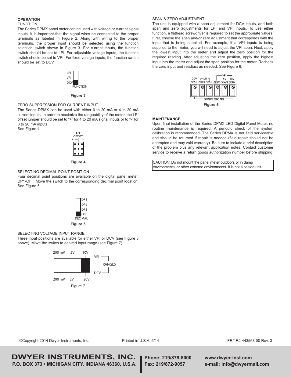 Dwyer instruments, inc | Dwyer DPMX User Manual | Page 2 / 2