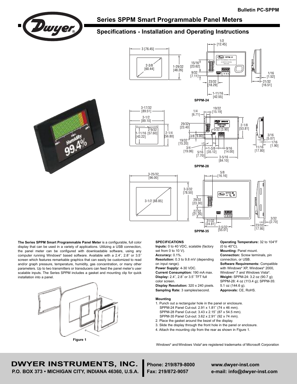 Dwyer SPPM User Manual | 4 pages